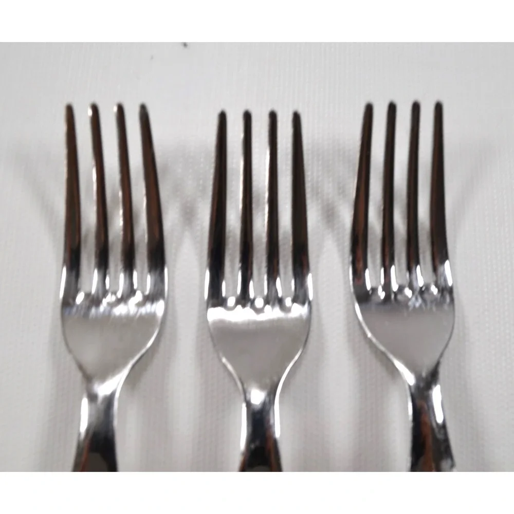 INOX 18/10 Faux Bamboo‎ Flatware 11-Piece Resin Made in Italy Stainless Vintage